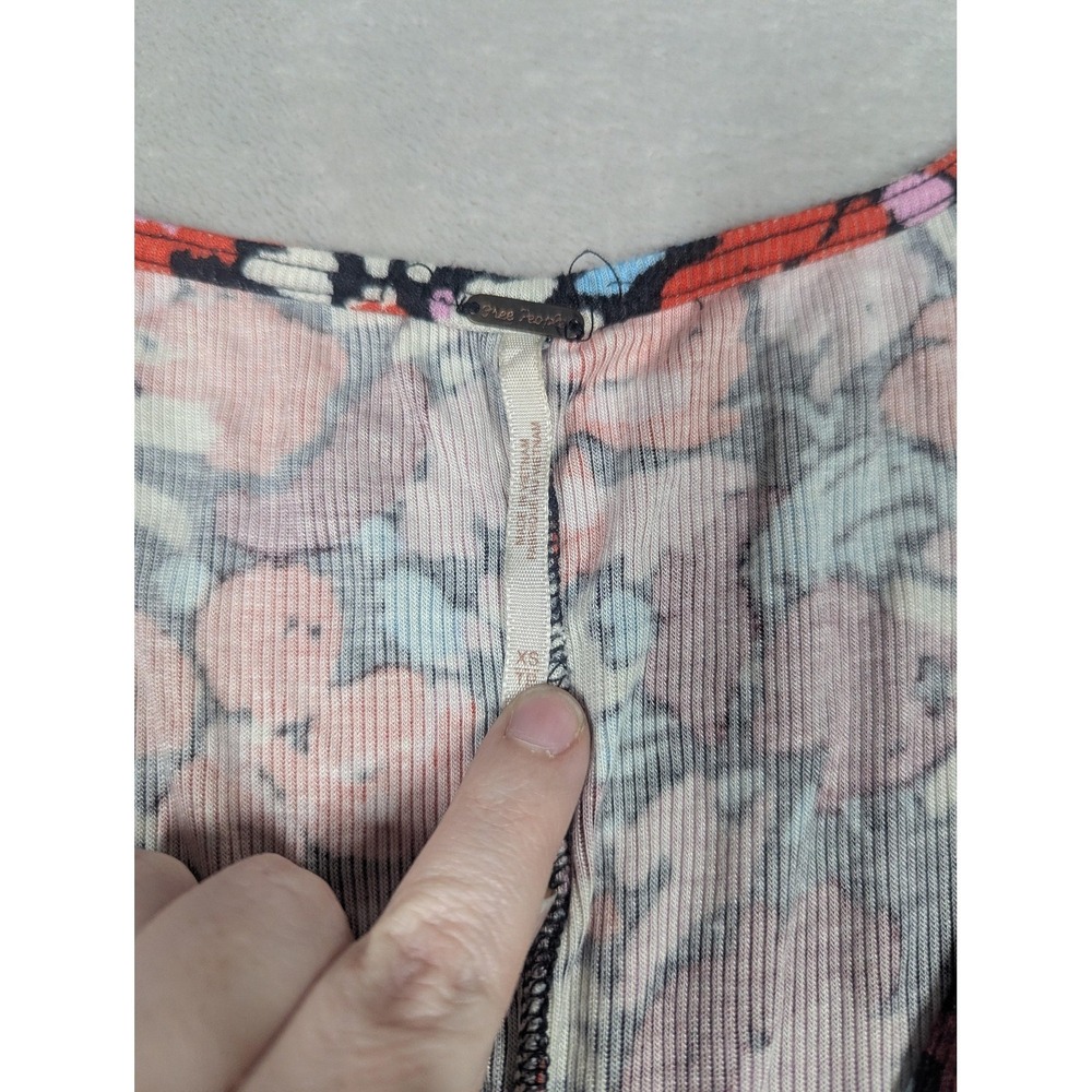 Free People Dress Womens XS Multicolor Mini Floral Key To Your Heart Boho - Picture 3 of 11